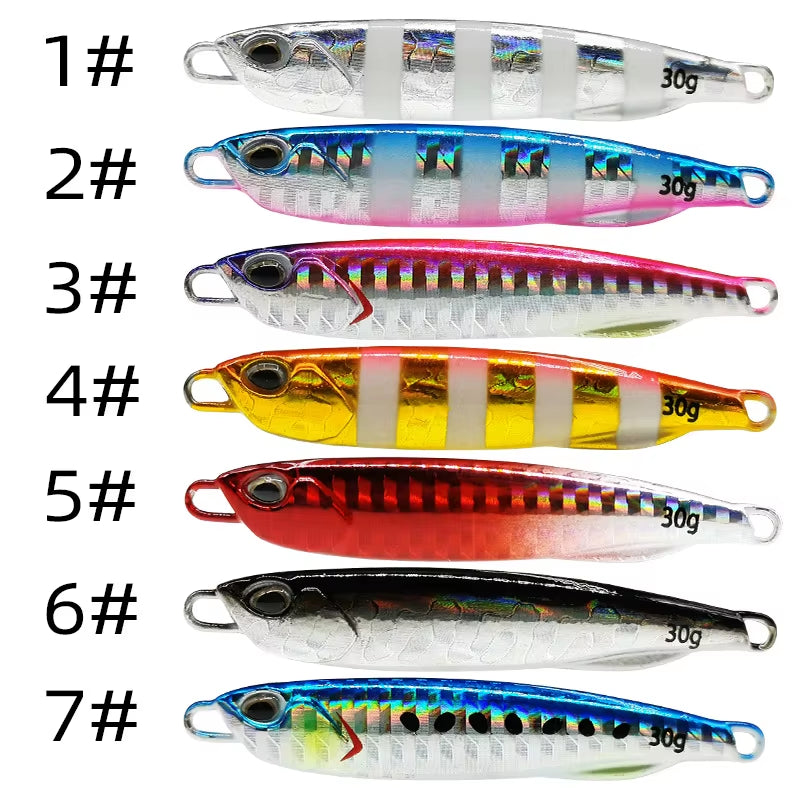2021 Japen Metal Cast Jig Spoon 10/15/20/30/40/50G Shore Casting Jigging Fish Sea Bass Fishing Lure Artificial Bait Tackle
